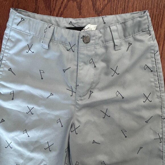 Under Armour Boys Size 7 Golf Shorts Golf Clubs Tees Flags Print Country Club - Picture 8 of 10
